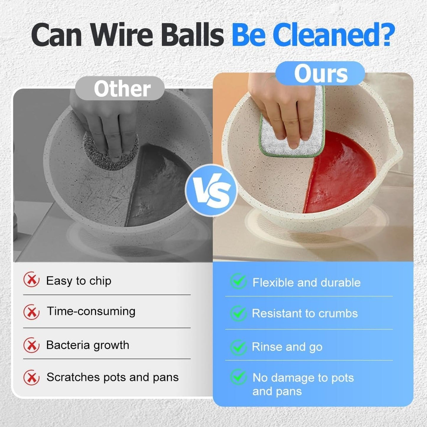 5 Pcs Non Scratch Wire Dishcloth,Double Side Multipurpose Wire Dishwashing Rags,Reusable Metal Dish Cloth,Wire Dishwashing Rag,Dishcloths For Washing Dishes,Cleaning Cloths For Kitchen,4.72x6.29 in 5 PCS