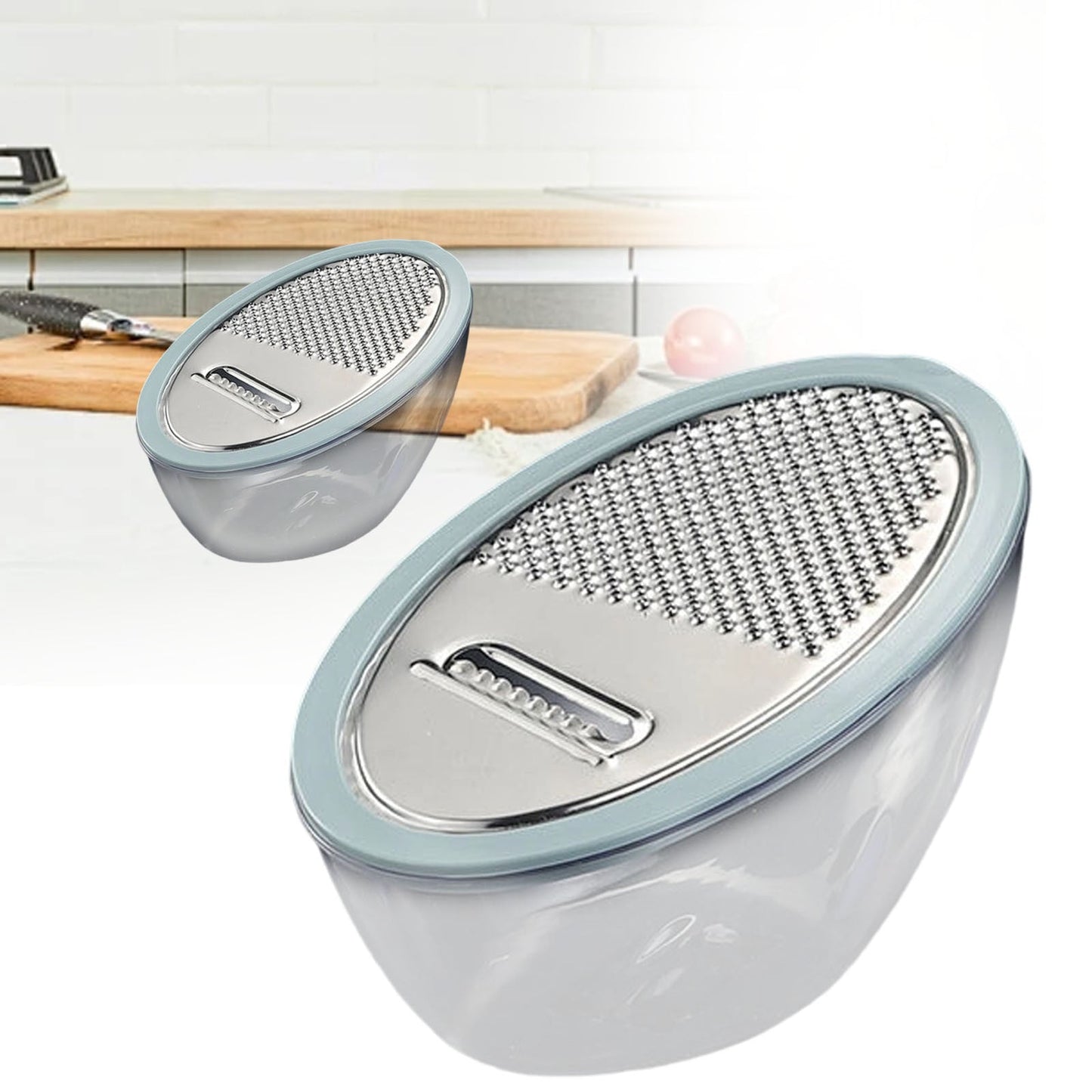 Cheese Grater With Containe,Vegetable Slicer,Stainless Steel Graters,Multi Purpose Graters For Kitchen,Stainless Steel Cheese Shredder,Potato Slicer,Cheese Shredder,Kitchen Gadgets,(A,4.13x7.67 in) D