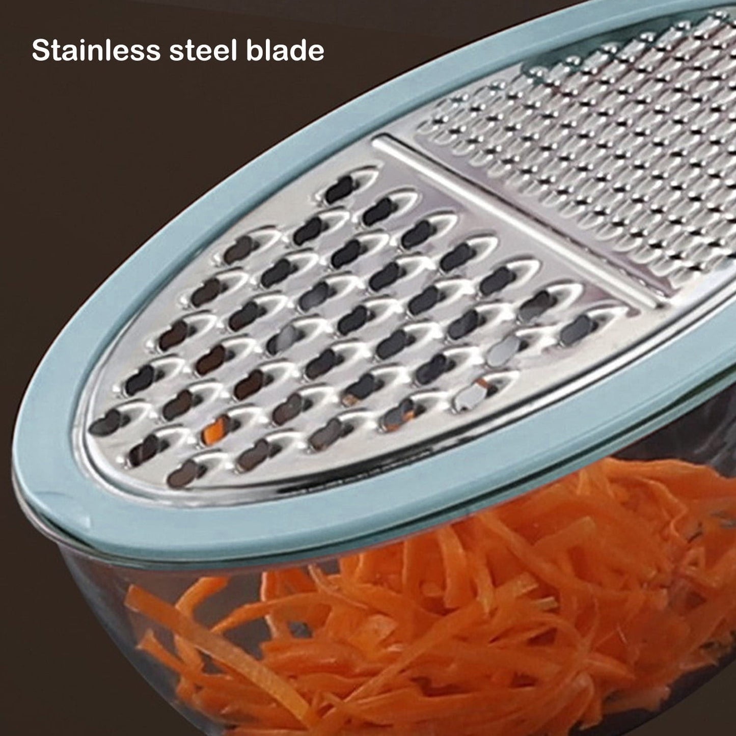 Cheese Grater With Containe,Vegetable Slicer,Stainless Steel Graters,Multi Purpose Graters For Kitchen,Stainless Steel Cheese Shredder,Potato Slicer,Cheese Shredder,Kitchen Gadgets,(A,4.13x7.67 in) D