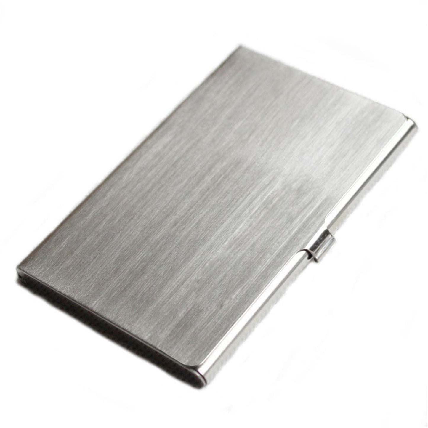 Slim Business Card Case for Men & Women, Pocket Metal Case, Professional Stainless Steel Business Card Holders, Purse Name Card Holder, Buckle Style Shut, 1 Pcs, 3.62x2.28 3.62" x 2.28" Silver