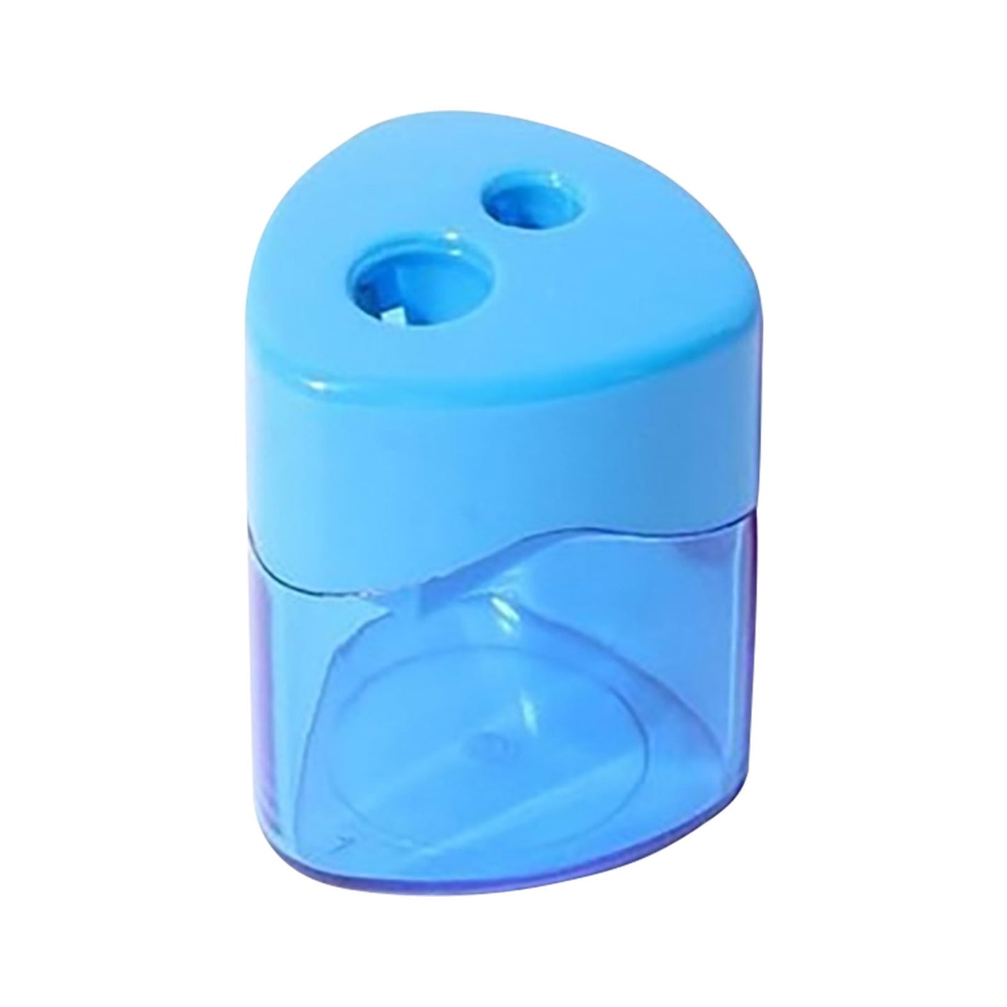 2025 Double Hole Oval Pencil Sharpener with Transparent Cover,Carbon Steel Blades for Safe Sharpening,Leak-Proof Shavings Container,Portable Design for niñas,estudiantes,and Office Use