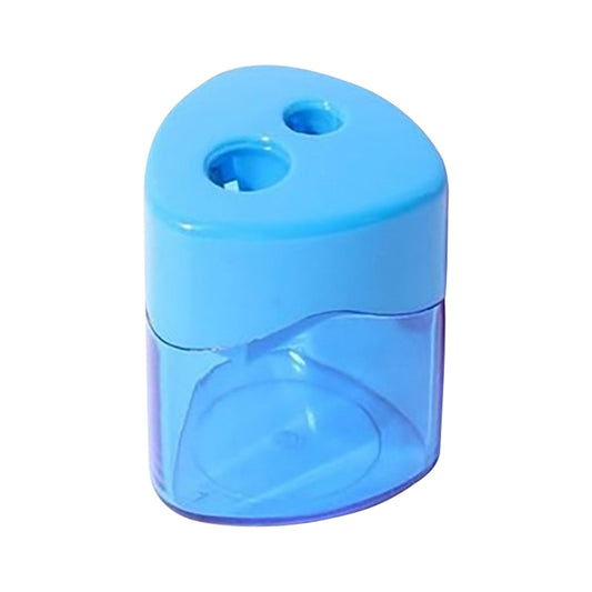 2025 Double Hole Oval Pencil Sharpener with Transparent Cover,Carbon Steel Blades for Safe Sharpening,Leak-Proof Shavings Container,Portable Design for niñas,estudiantes,and Office Use