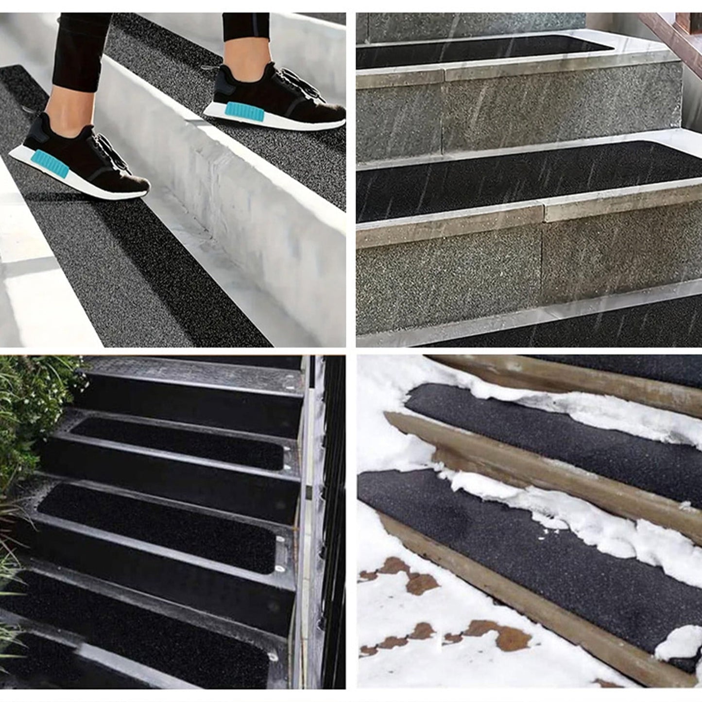 5-Pack Weather Resistant Exterior Grip Tape,Outdoor Stair Treads Non Slip for Wooden Steps - Non Slip Stair Treads - Anti Sniña Strips - Waterproof Adhesive Treads by,24x3.9in A