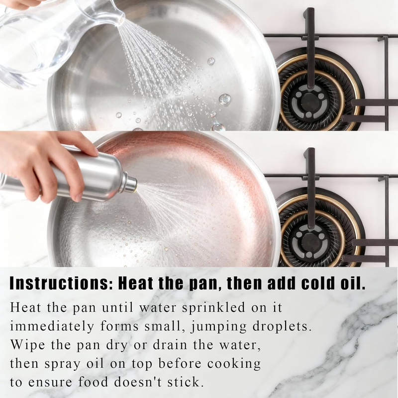 Titanium Pan,100% Non-toxic Titanium Pan,Non Stick Chemical-Free,Extreme Heat-Resistant & Lasts a Lifetime,Non-Stick Skillet for Home Use, Induction Cooktops And Gas Stoves for Omelettes Steaks 22cm