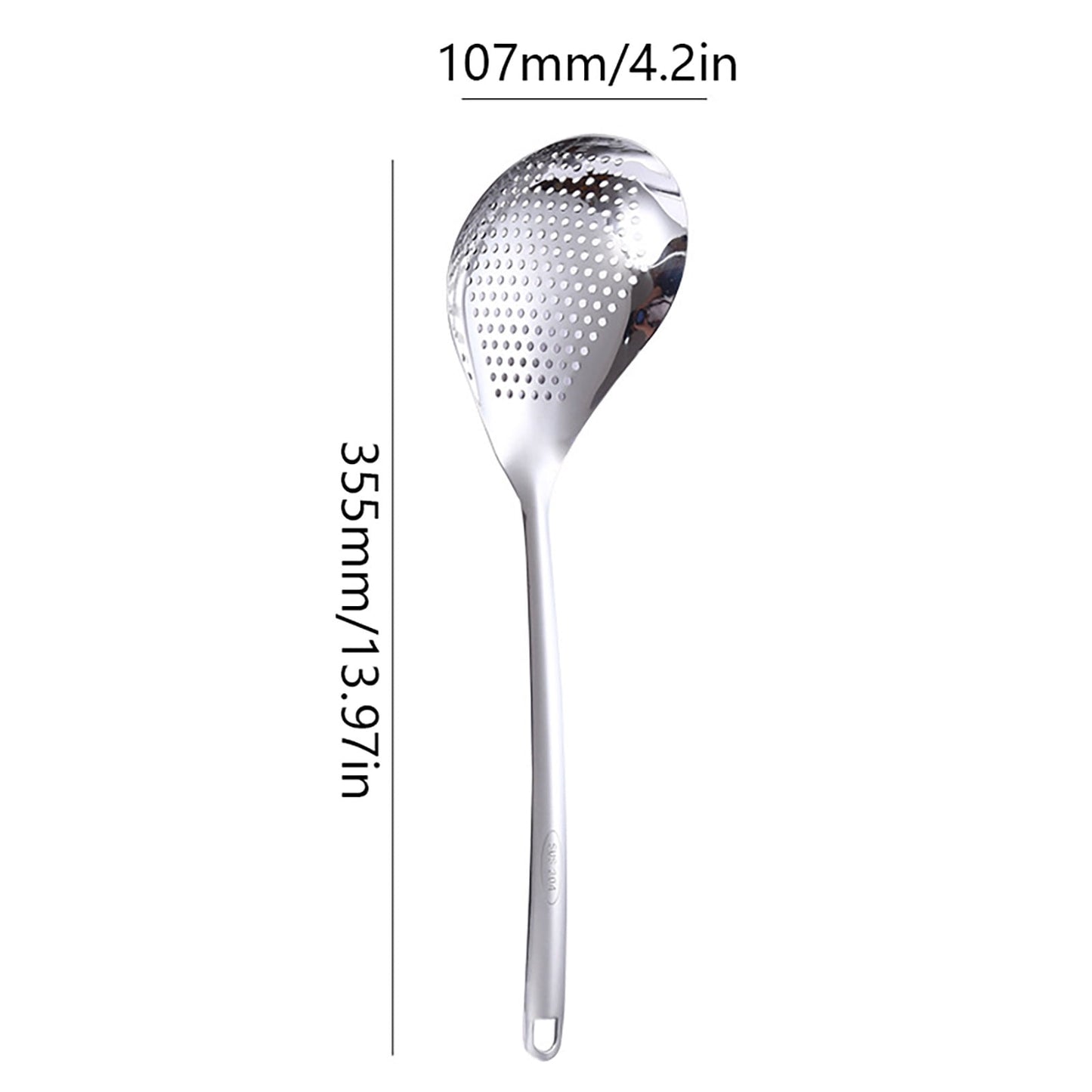 3 Pcs Skimmer Slotted Cooking Spoon,Kitchen Stainless Steel Slotted Spoon,13.97 Inch Skimmer Frying Spoon For Draining & Serving,Spoon With Holes,Slotted Spoons For Cooking,Kitchen Utensil,Silver