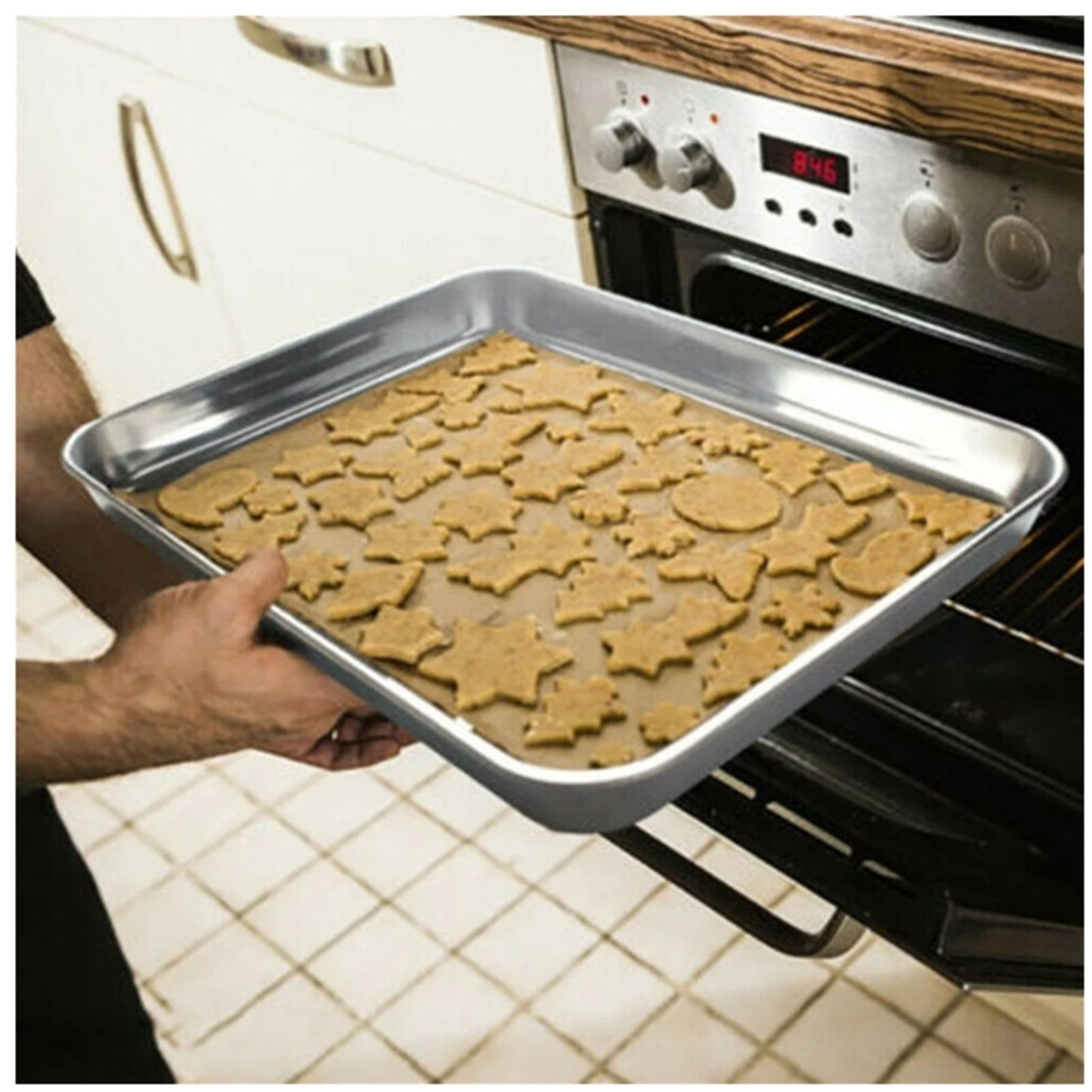 Stainless Steel Roasting, Pan Non-Stick Big Roaster Pan for Grilling or Drip Pan for Turkey, Durable Baking, Lasagna Pan, Dishwasher Safe, 1 Pcs, 10.63x7.87x0.79 10.63" x 7.87" x 0.79" Silver