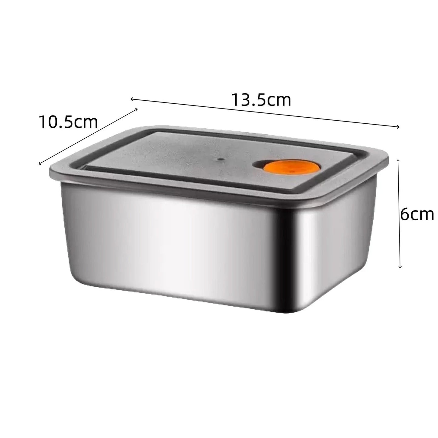 Stainless Steel Food Storage Containers with Leak-Proof Lids, 16oz Reusable Metal Meal Prep Lunch Boxes, Stackable, BPA-Free, Dishwasher Safe for Snacks, Fruits, Meals, 1 Pcs, 5.31x4.13x2.36 5.31" x 4.13" x 2.36" Silver