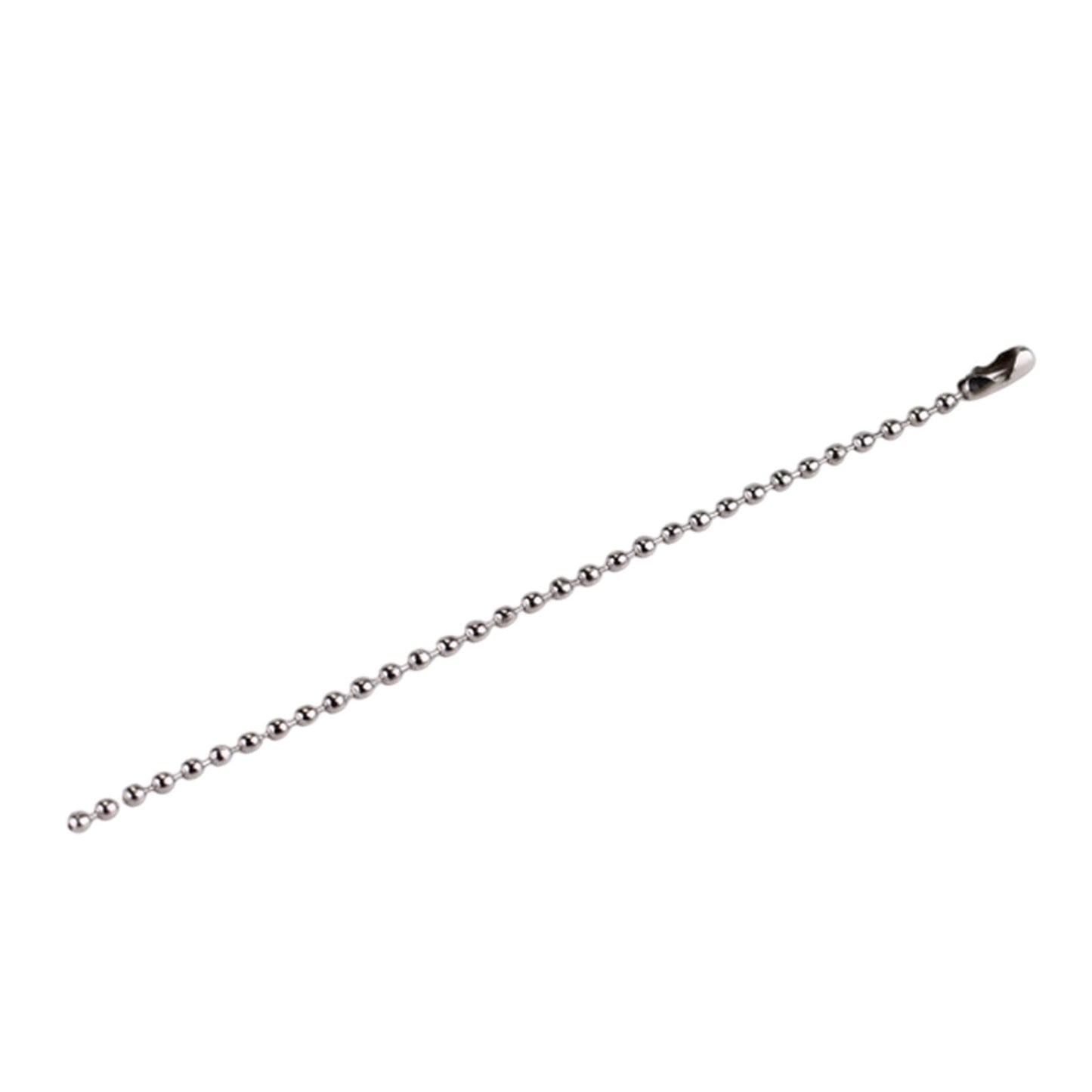Dog Tag Chain Ball Chain Necklace Bulk, Military Blank Dog Tag Necklace for Men, Beaded Necklace Chains for Jewelry Making DIY Crafts,Silver Nickel Plated Metal 2.4mm Ball Bead Chain(100-Pack ) D