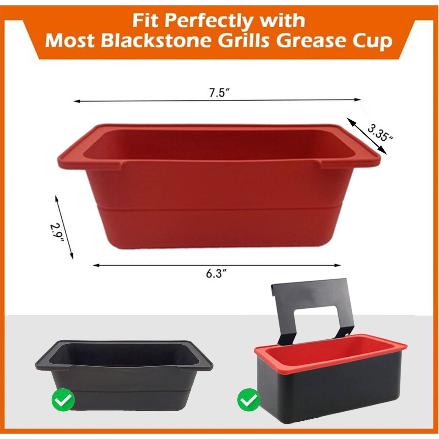 Reusable Silicone Grease Cup Liners for Grills and Griddles,High-Temperature Food-Grade Material Catches Drippings,Dishwasher Safe for Easy Cleaning,Eco-Friendly Alternative to Foil Pans Red