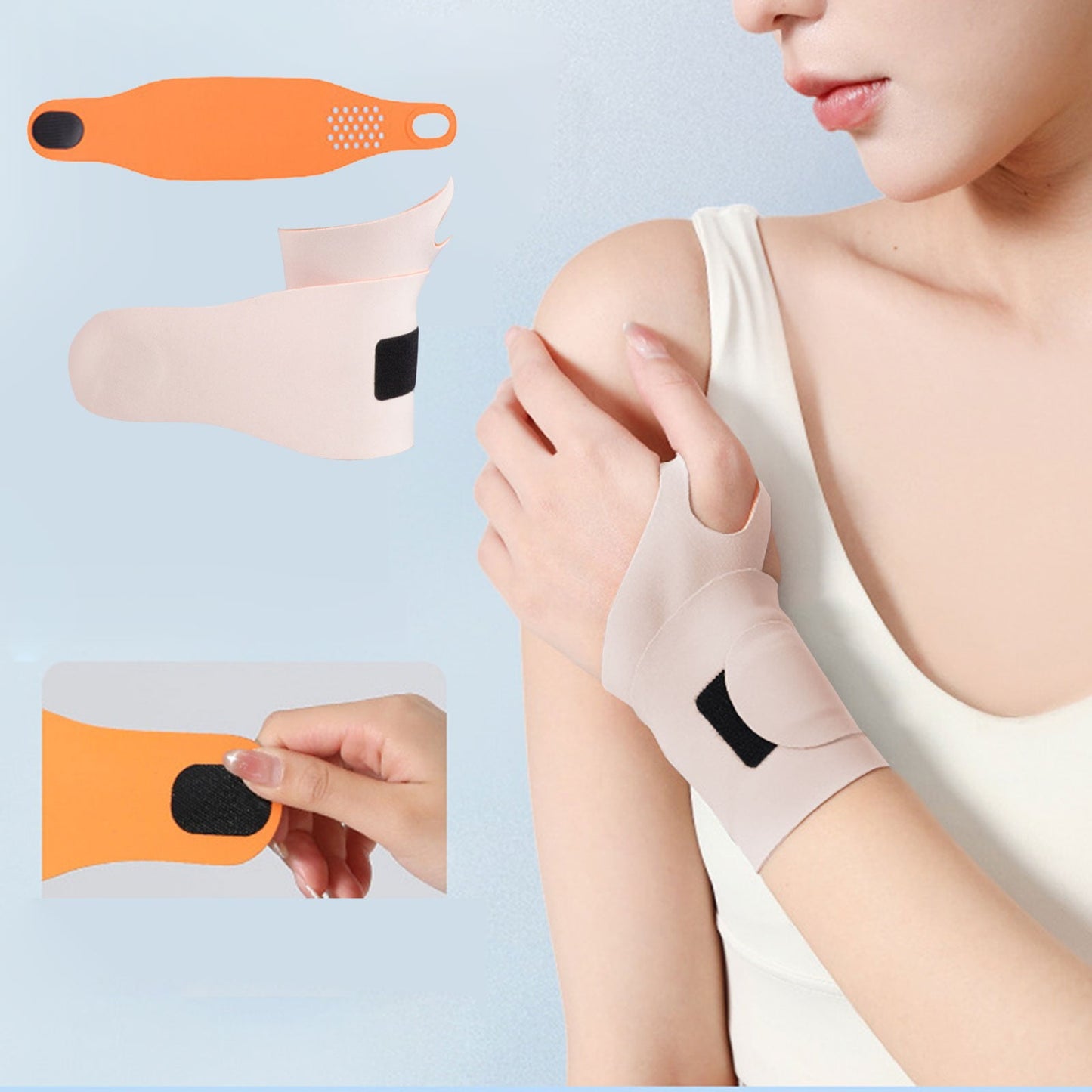 Wrist Guard Wrist Brace,Wrist Support for Carpal Tunnel Pain Relief,Ulnar Brace-Thin Elastic for Tear,Wrist wraps Repetitive Wrist Use Injury,Fits Both Wrists,Badminton Basketball Joint Fitness Beige