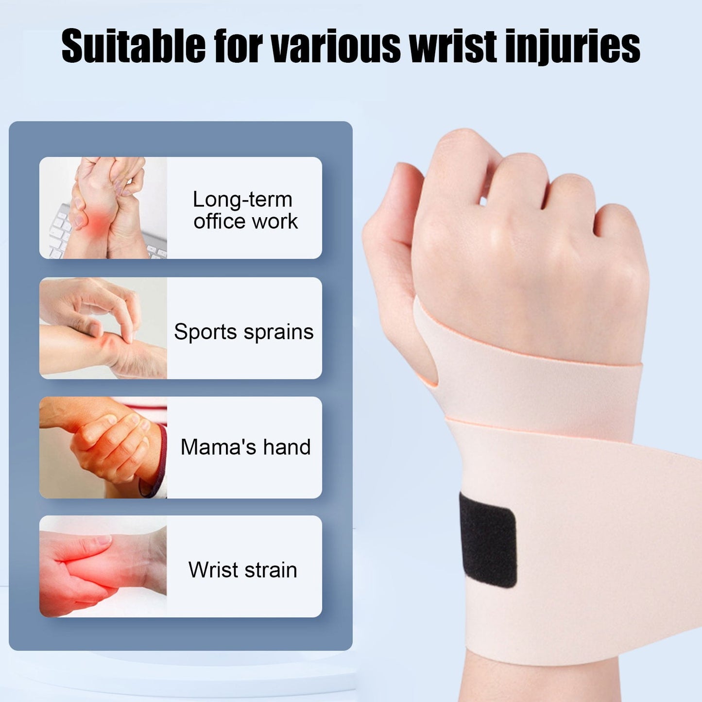 Wrist Guard Wrist Brace,Wrist Support for Carpal Tunnel Pain Relief,Ulnar Brace-Thin Elastic for Tear,Wrist wraps Repetitive Wrist Use Injury,Fits Both Wrists,Badminton Basketball Joint Fitness Beige