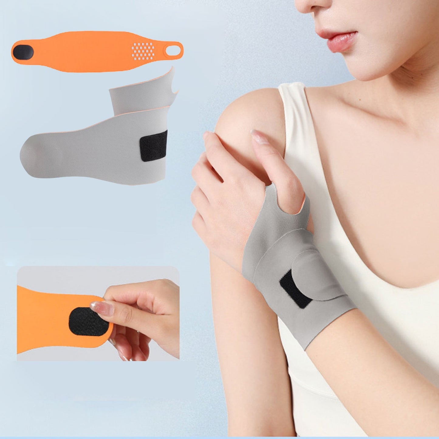 Wrist Guard Wrist Brace,Wrist Support for Carpal Tunnel Pain Relief,Ulnar Brace-Thin Elastic for Tear,Wrist wraps Repetitive Wrist Use Injury,Fits Both Wrists,Badminton Basketball Joint Fitness Gray
