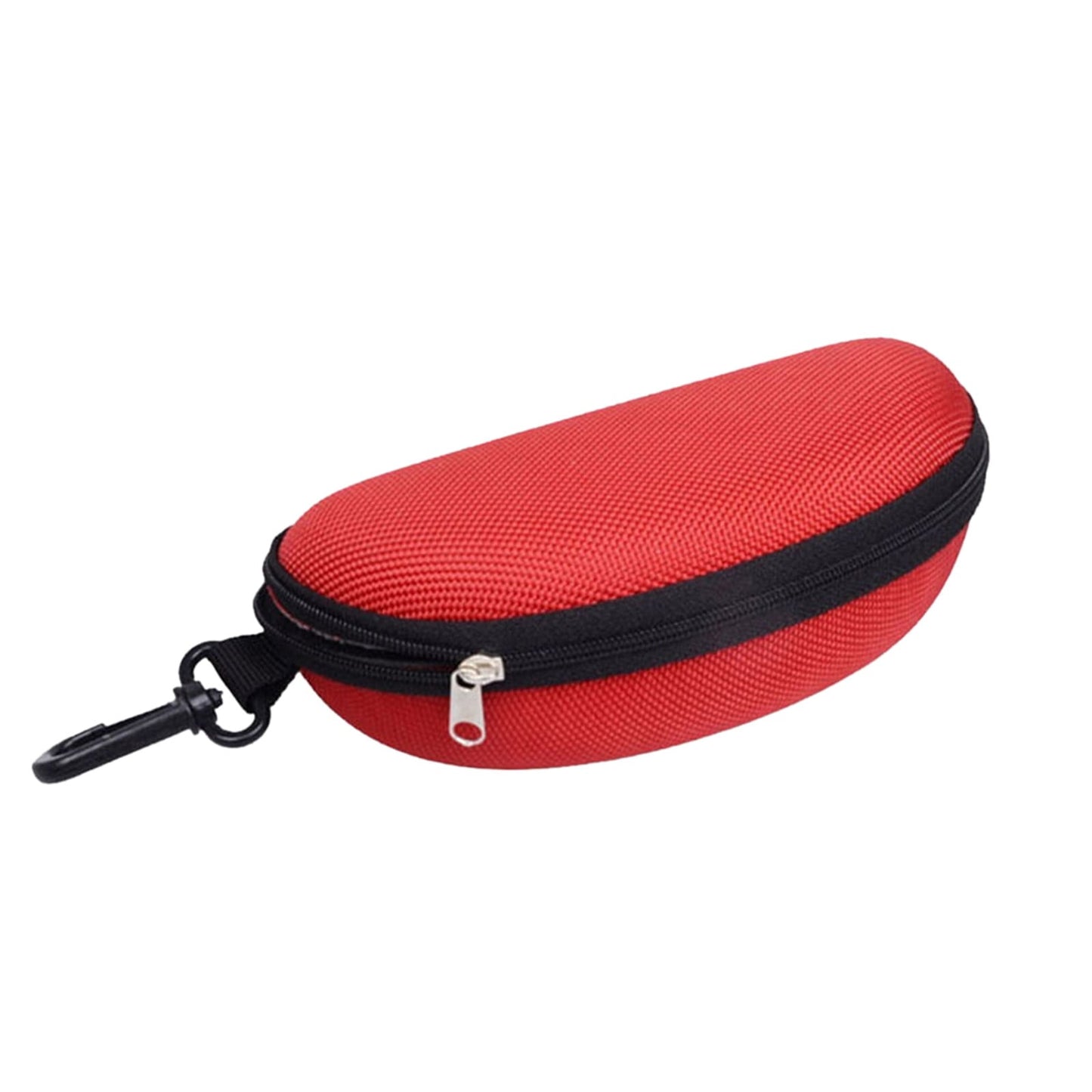 1 Pcs Eyeglass Sunglasses Cases,Sunglasses Case,Portable Travel Zipper Eyeglasses Frame,Glasses Case Hook For Mens And Womens,Portable Eyeglasses Case With Zipper,Hard Sunglasses Case,Black Red