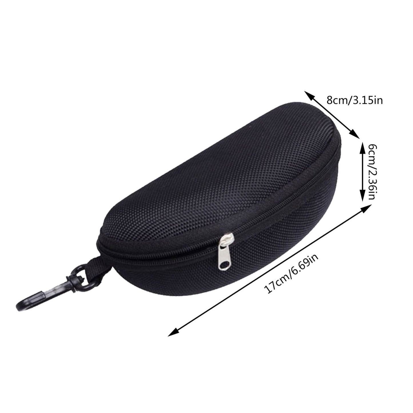 1 Pcs Eyeglass Sunglasses Cases,Sunglasses Case,Portable Travel Zipper Eyeglasses Frame,Glasses Case Hook For Mens And Womens,Portable Eyeglasses Case With Zipper,Hard Sunglasses Case,Black Red