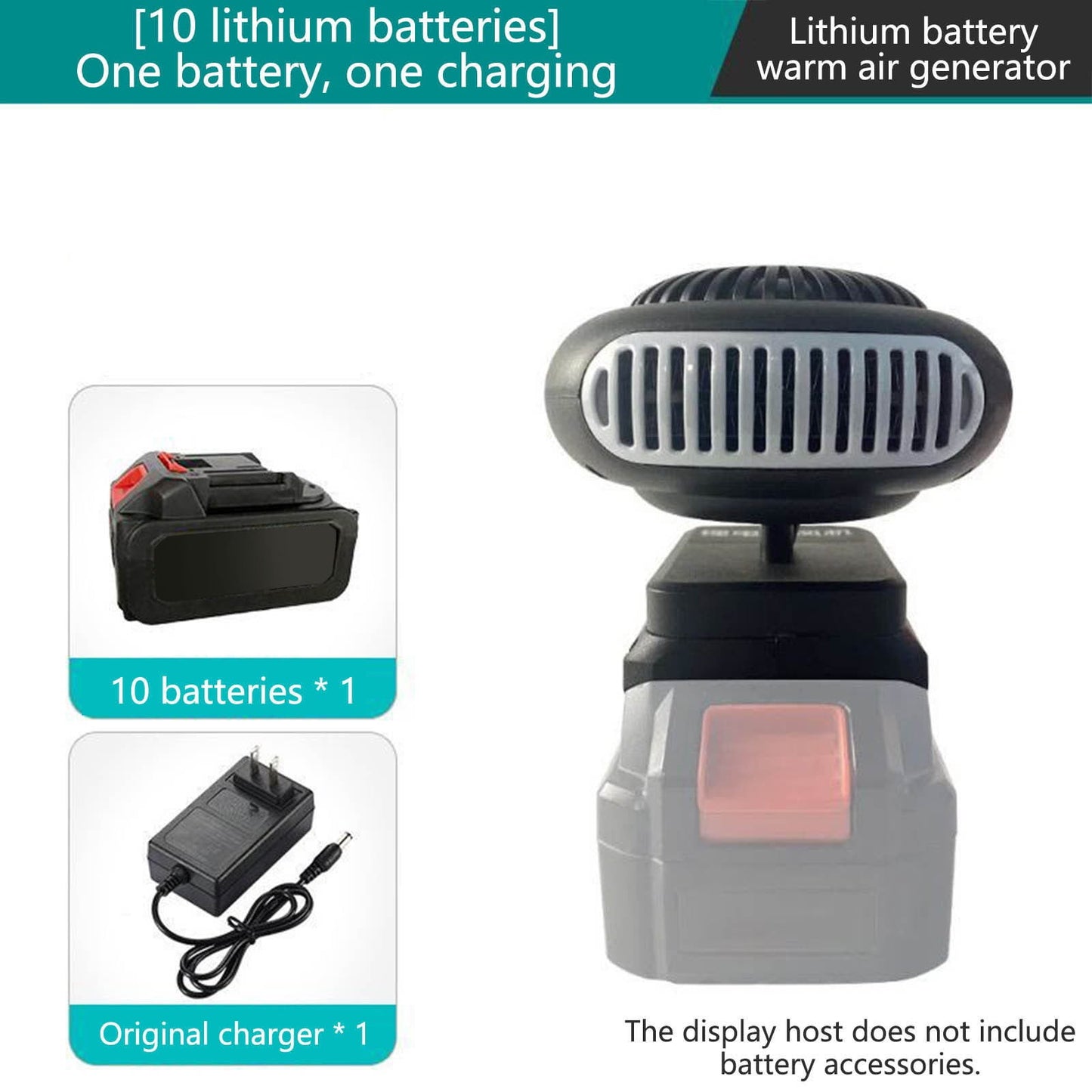 Portable Lithium Battery Fan with 3-in-1 Heating and Defogging,Large-Capacity Battery for Home,Car,or Outdoors,Safe Overheat Protection with Multiple Settings,Provides Instant Warmth Anywhere Section B10 (UK regulations)