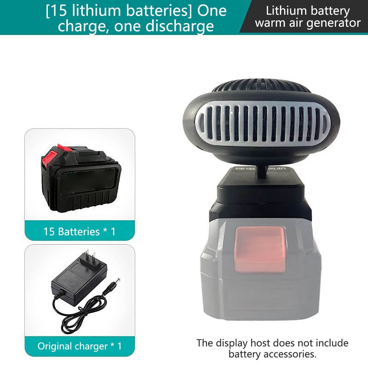 Portable Lithium Battery Fan with 3-in-1 Heating and Defogging,Large-Capacity Battery for Home,Car,or Outdoors,Safe Overheat Protection with Multiple Settings,Provides Instant Warmth Anywhere Section C15 (UK regulations)