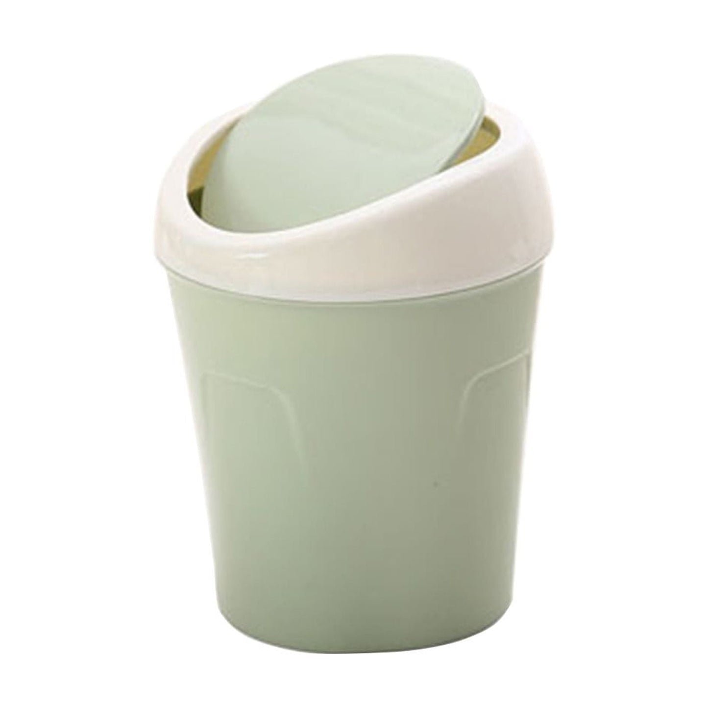 Mini Desk Trash Can with Swing Lid,Tiny Countertop Garbage Bin Portable Waste Basket for Desktop Home Office&Desktop Garbage Can Trash Waste Bin Basket Dustbin Container Home Car for Green Blue