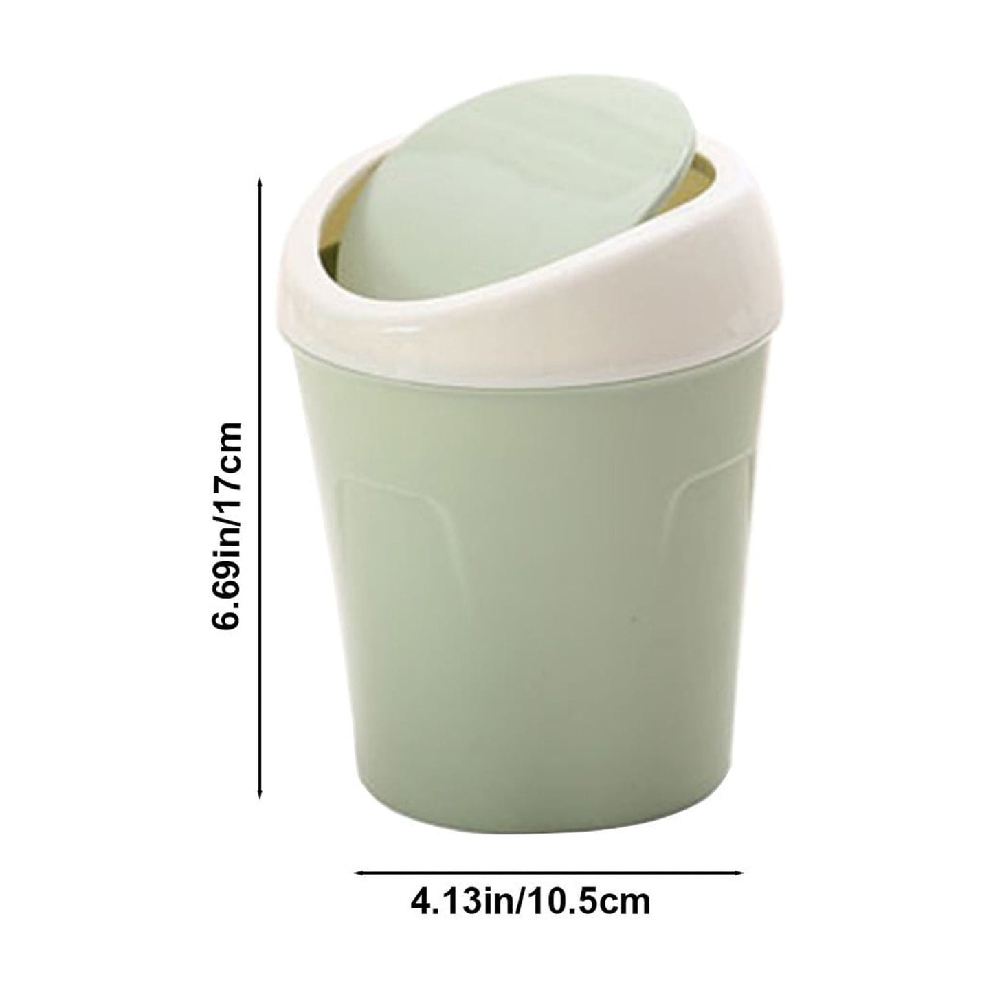 Mini Desk Trash Can with Swing Lid,Tiny Countertop Garbage Bin Portable Waste Basket for Desktop Home Office&Desktop Garbage Can Trash Waste Bin Basket Dustbin Container Home Car for Green Blue