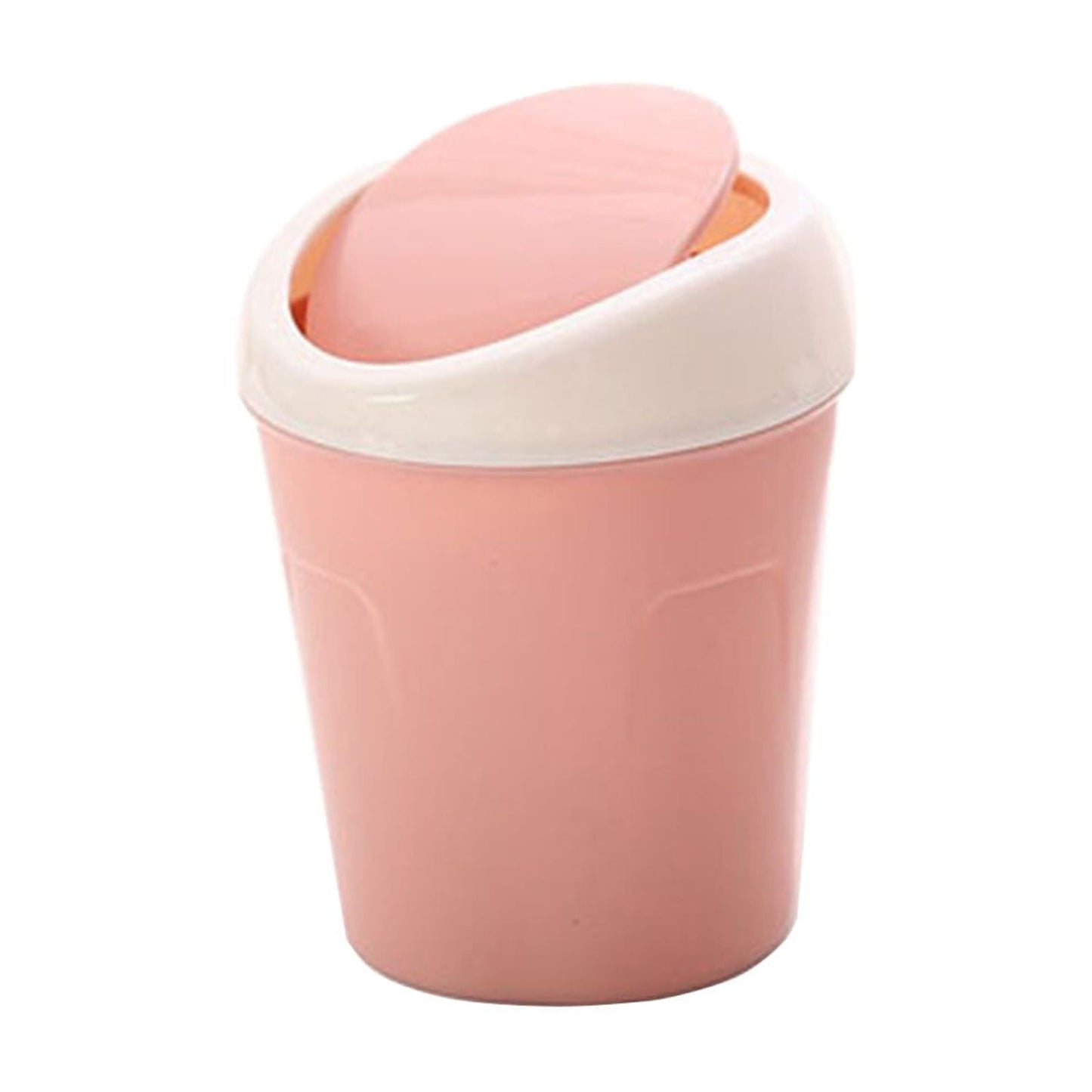 Mini Desk Trash Can with Swing Lid,Tiny Countertop Garbage Bin Portable Waste Basket for Desktop Home Office&Desktop Garbage Can Trash Waste Bin Basket Dustbin Container Home Car for Green