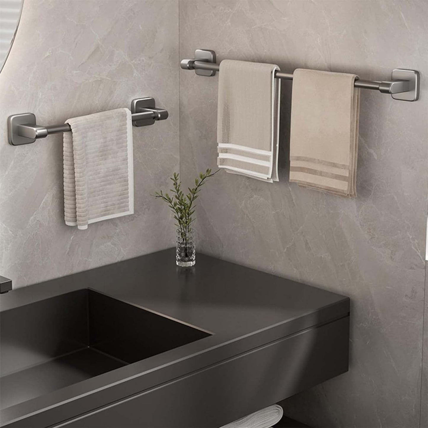 Brushed Nickel Towel Bar,Towel Holder for Bathroom Wall with Hanging Length,Stainless Steel Towel Rod,Brushed Nickel Towel Racks for Bathroom Wall Mounted,Modern Home Decor 30cm