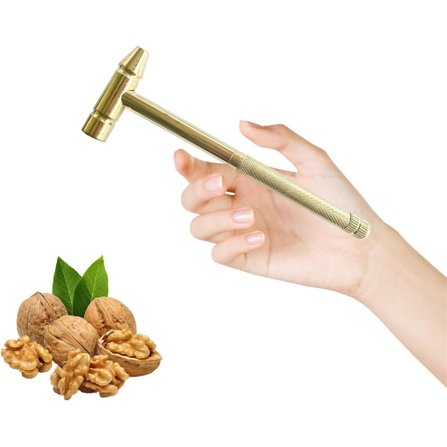 6 in 1 Metal Mini Hammer,Portable Multitool Hammers,Metal Hammer and Screwdriver Multitool Set with Anti-Slip Grip Handle Slotted/Flat Head Phillips Screwdriver and Hammer(Gold) Gold