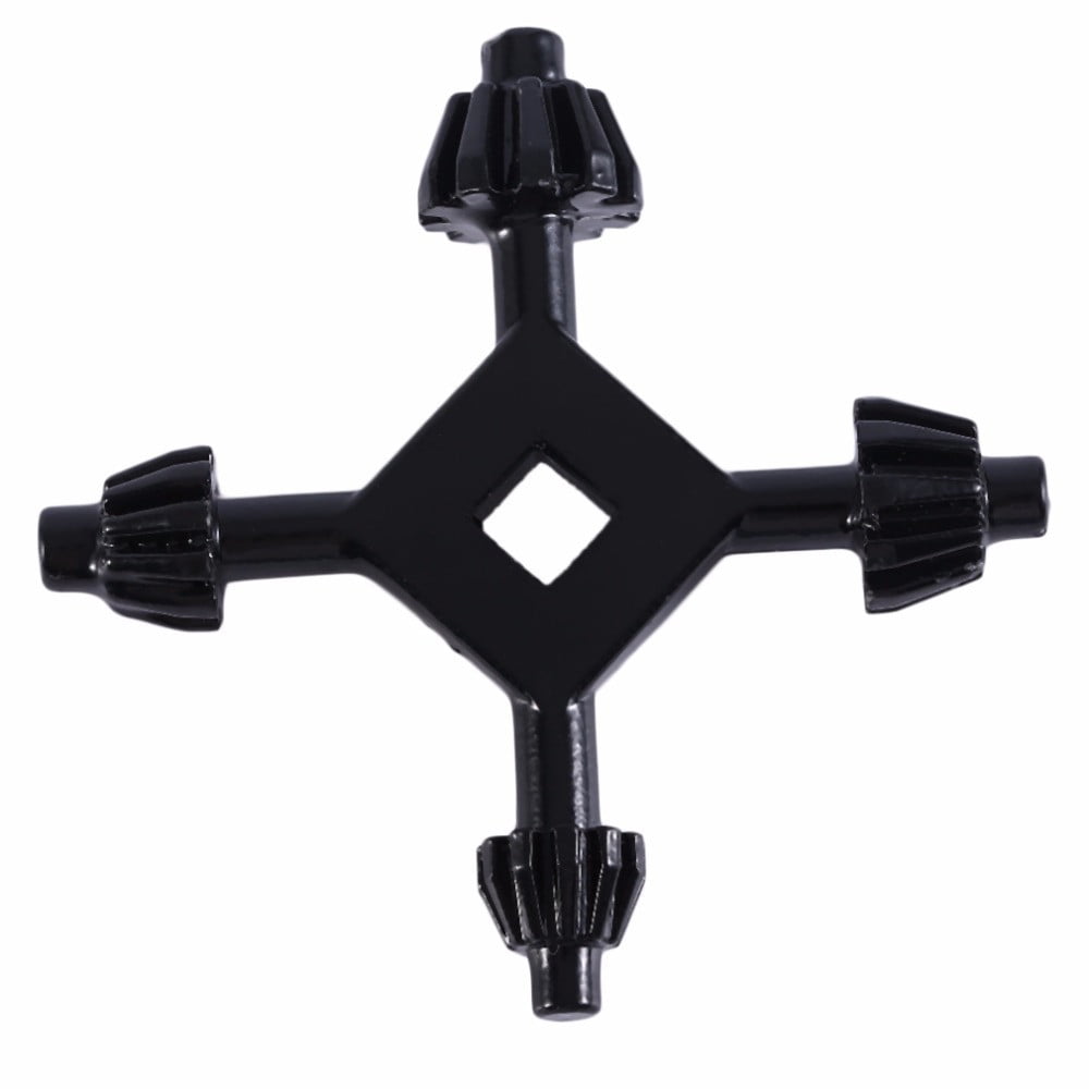 4 in 1 Drill Chuck Key Wrench, Heavy Duty Chuck Key For Drill Press, Electric Drill Chucks, Compatible with Most Drill Press & Power Tool Chucks, 1 Pcs, 2.95x2.95 2.95" x 2.95" Black