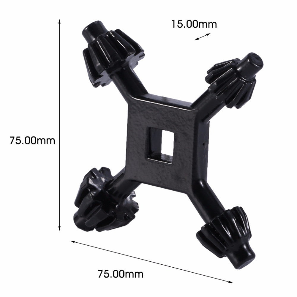 4 in 1 Drill Chuck Key Wrench, Heavy Duty Chuck Key For Drill Press, Electric Drill Chucks, Compatible with Most Drill Press & Power Tool Chucks, 1 Pcs, 2.95x2.95 2.95" x 2.95" Black