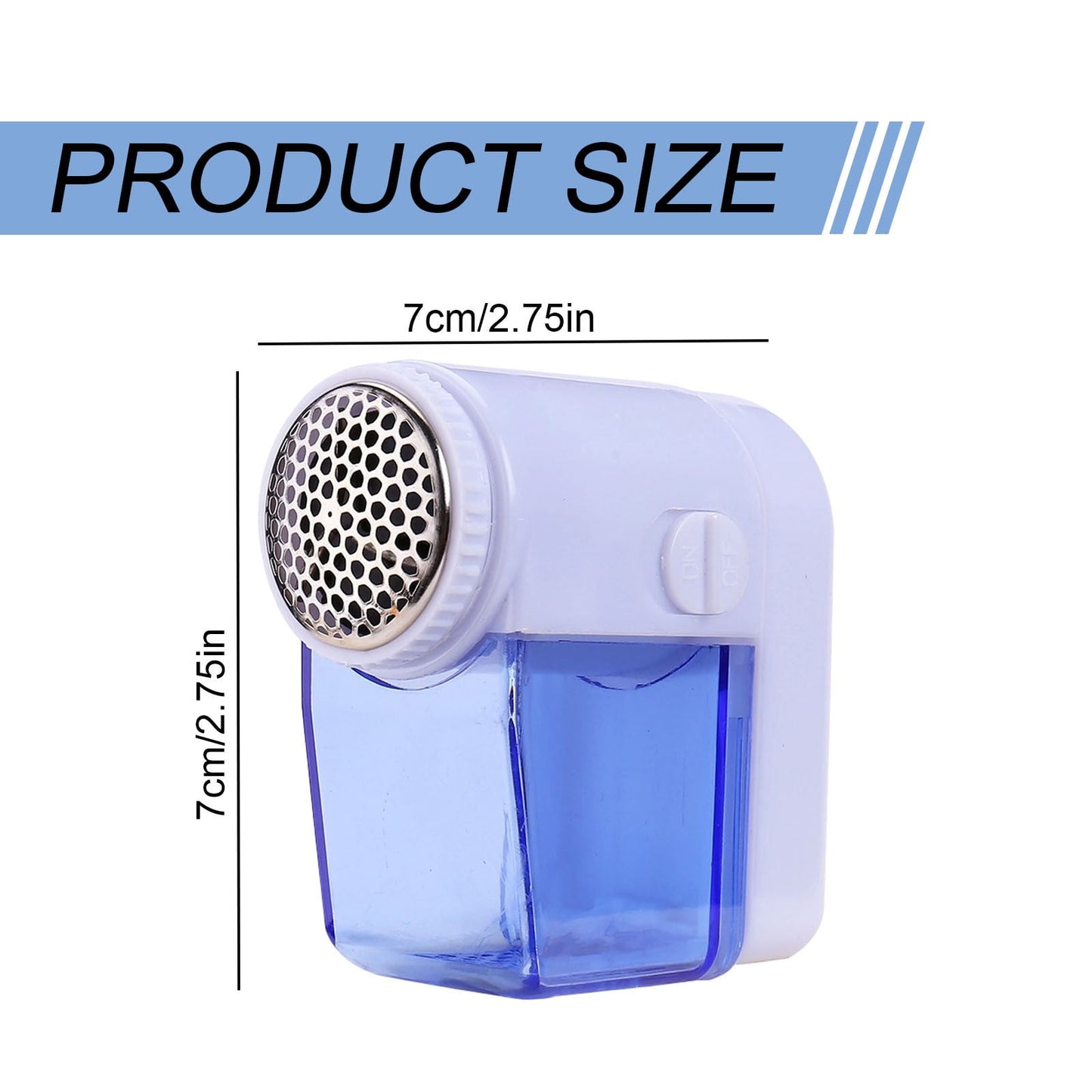 Fabric Shaver And Lint Remover,Fabric Shaver,Sweater Defuzzer With Stainless Steel Blades,Portable Fabric Fuzz Remover,Sweater Clothes Shaver,Remover Clothes Fuzz, Lint Balls, Bobbles,2.75x2.75 in Blue