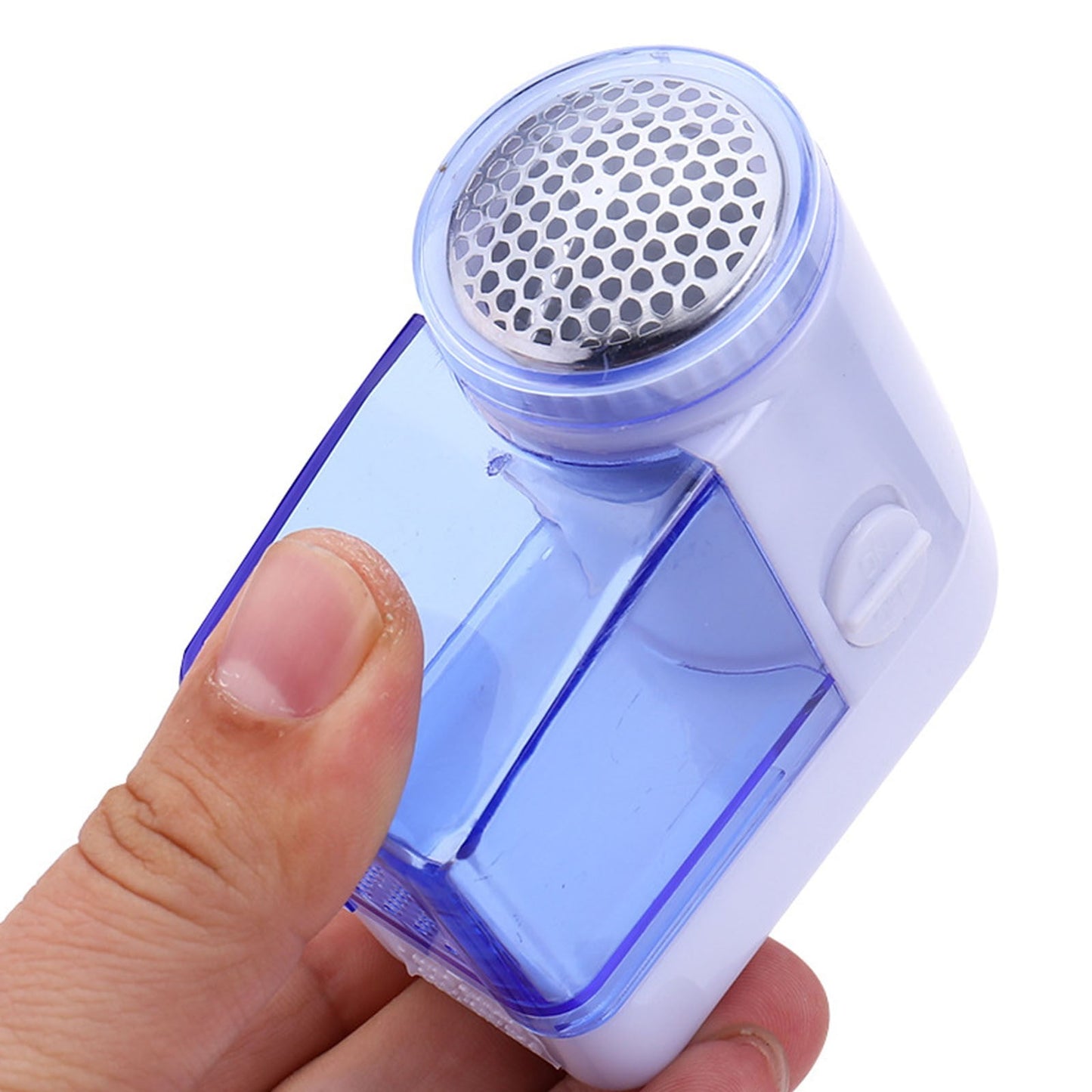 Fabric Shaver And Lint Remover,Fabric Shaver,Sweater Defuzzer With Stainless Steel Blades,Portable Fabric Fuzz Remover,Sweater Clothes Shaver,Remover Clothes Fuzz, Lint Balls, Bobbles,2.75x2.75 in Blue