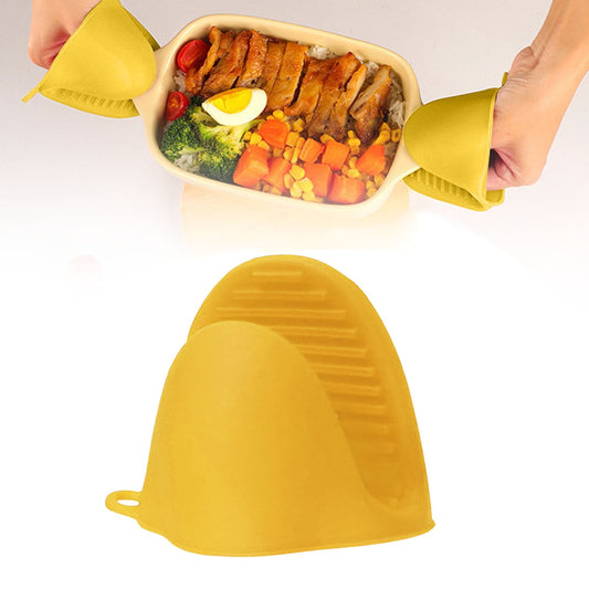 Oven Mitts Heat Resistant, Mini Oven Mitts, Mini Silicone Oven Gloves,Pinch Grips Mitts Potholder for Kitchen Cooking & Baking, 1 Pcs, 3.93x3.35 3.93" x 3.35" Blue