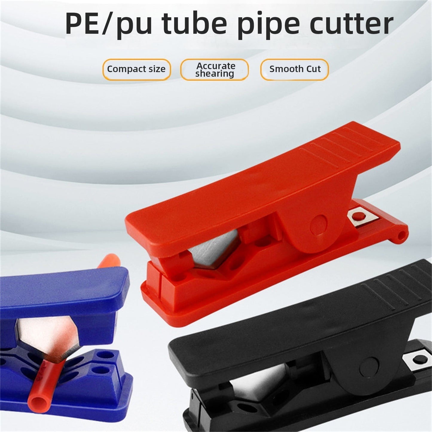 Plastic Tubing Cutter, Pipe Cutter With Comfortable Handle, Hose Tube Cutter, Pipe Accurate Tube Cutting Tool for Nylon PVC PU Tubing and Hose Cut up to 3/4 Inch, 1 Pcs, 3.13x0.96x1.31 3.13" x 0.96" x 1.31" Black