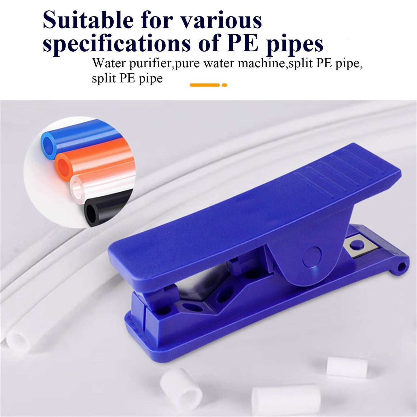 Plastic Tubing Cutter, Pipe Cutter With Comfortable Handle, Hose Tube Cutter, Pipe Accurate Tube Cutting Tool for Nylon PVC PU Tubing and Hose Cut up to 3/4 Inch, 1 Pcs, 3.13x0.96x1.31 3.13" x 0.96" x 1.31" Blue