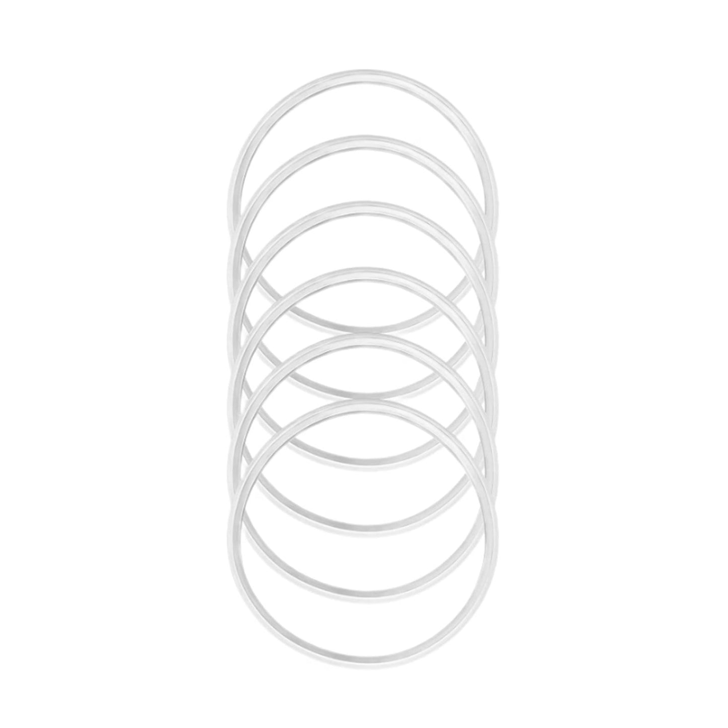 30 oz Replacement Rubber Lid Ring, 3.15 Inch Diameter Gasket Seals, White Lid Gasket Rings for Insulated Stainless Steel Tumbler, 6 Pcs 3.15" Clear*6