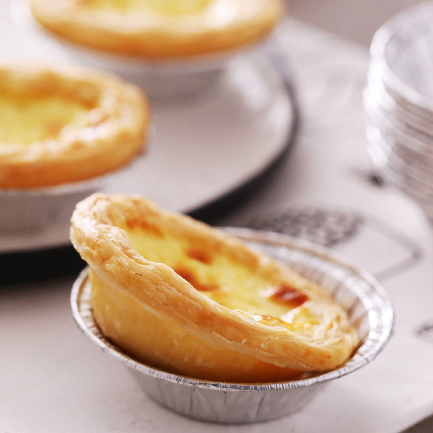 50 Pcs Mini Pie Pans,Small Pie Pans,Round Foil Pans,Disposable Foil Tart Pans,Foil Disposable Egg Tart Mould, Tart Pans For Making Cupcake, Quiche Pie, Caramel Pudding,(Silver,1.57x0.79 in) Silver