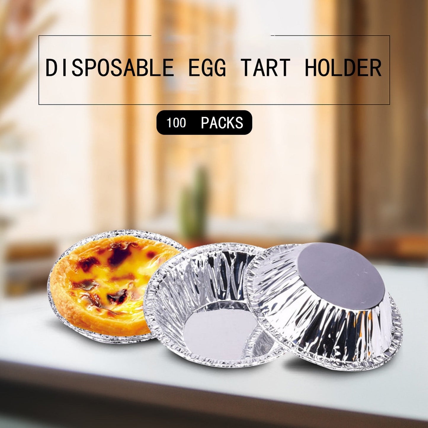 100 PCS Disposable Aluminum Foil Baking Cups,7x4x2cm Muffin and Cookie Molds,Oven Safe and No Cleaning Needed,Perfect for Cupcakes,Tartlets,and Party Treats,Convenient and Hygienic