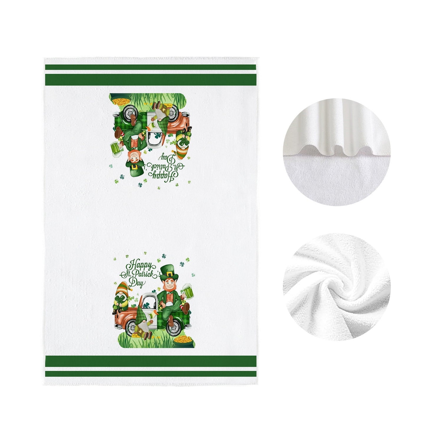 Shamrock Green Dish Towel,Set of 1 St.Patrick's Day Kitchen Towel,Bathroom Decorative Cloth for Irish Decoration Kitchen Bathroom Home Cooking Housewarming Gifts,15 x 24 Inch C