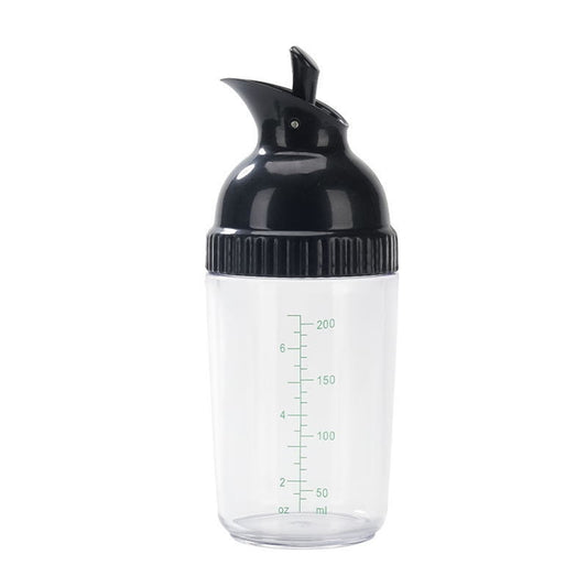 CCMAOLU Salad Dressing Shaker Container,Leak Proof Kitchen Bottle with Dripless Pour & Soft Grip,BPA Free Plastic Design for Sauces,Oil & Homemade Dressings,Easy Cleaning & Operation Black