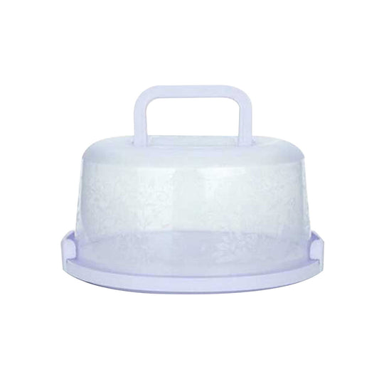 Portable Cake Storage Box, Transparent Plastic Cover with Snap Locks for Freshness, 26x22.5x13.5cm Airtight Container for Cupcakes or Snacks, Refrigerator-Safe and Odor-Proof Design Light Blue