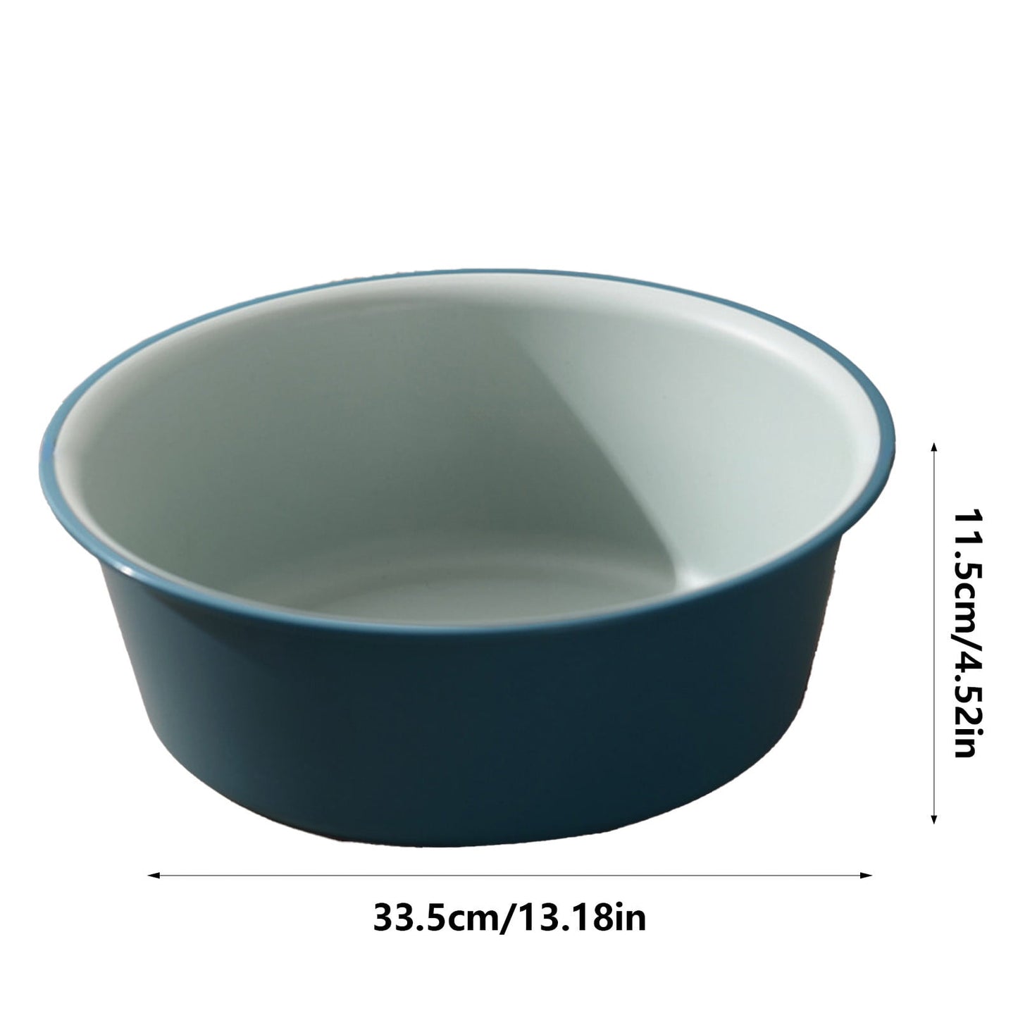 Wide Foot Wash Basin with Two-Color Design, Durable High-Temperature Plastic Washbasin for Laundry and Bathing, 13-Inch Round Shape with Large Capacity, Stable Flat Bottom for Home and Hotel Use A