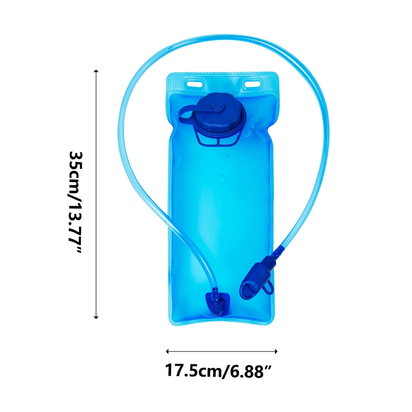 2-Liter Leak-Proof Hydration Bladder for Hiking, Camping, Biking, BPA-Free TPU Water Reservoir with Insulating Sleeve, Large Opening Easy Fill, Clean, Includes Drinking Tube, 35x17.5cm