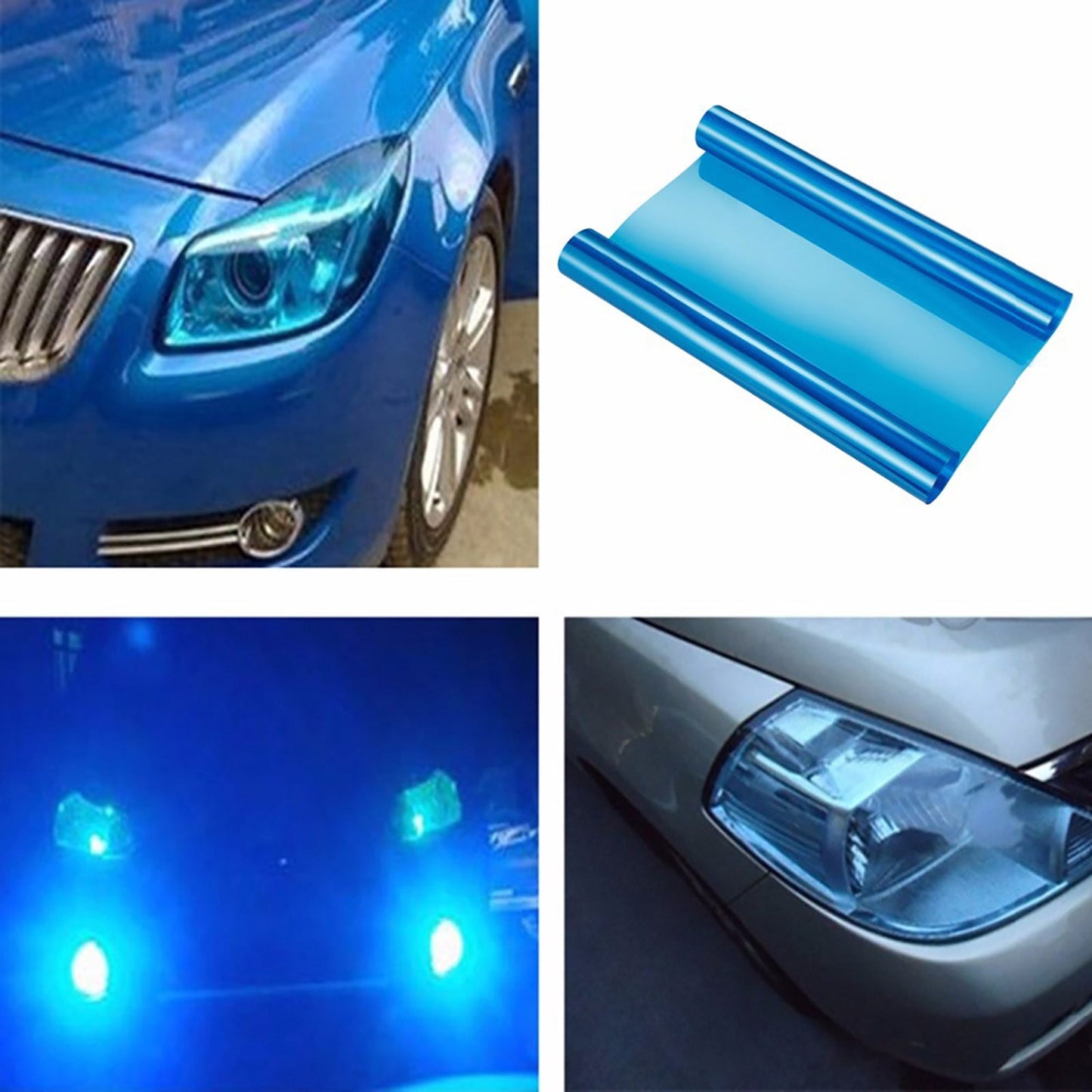 Car Headlight Color Change Film,Translucent PVC Light Sticker with Strong Adhesion,Easy Application & Bubble-Free Removal,DIY Tint Film for Headlights,Automotive Styling & Protection,30x100cm Orange