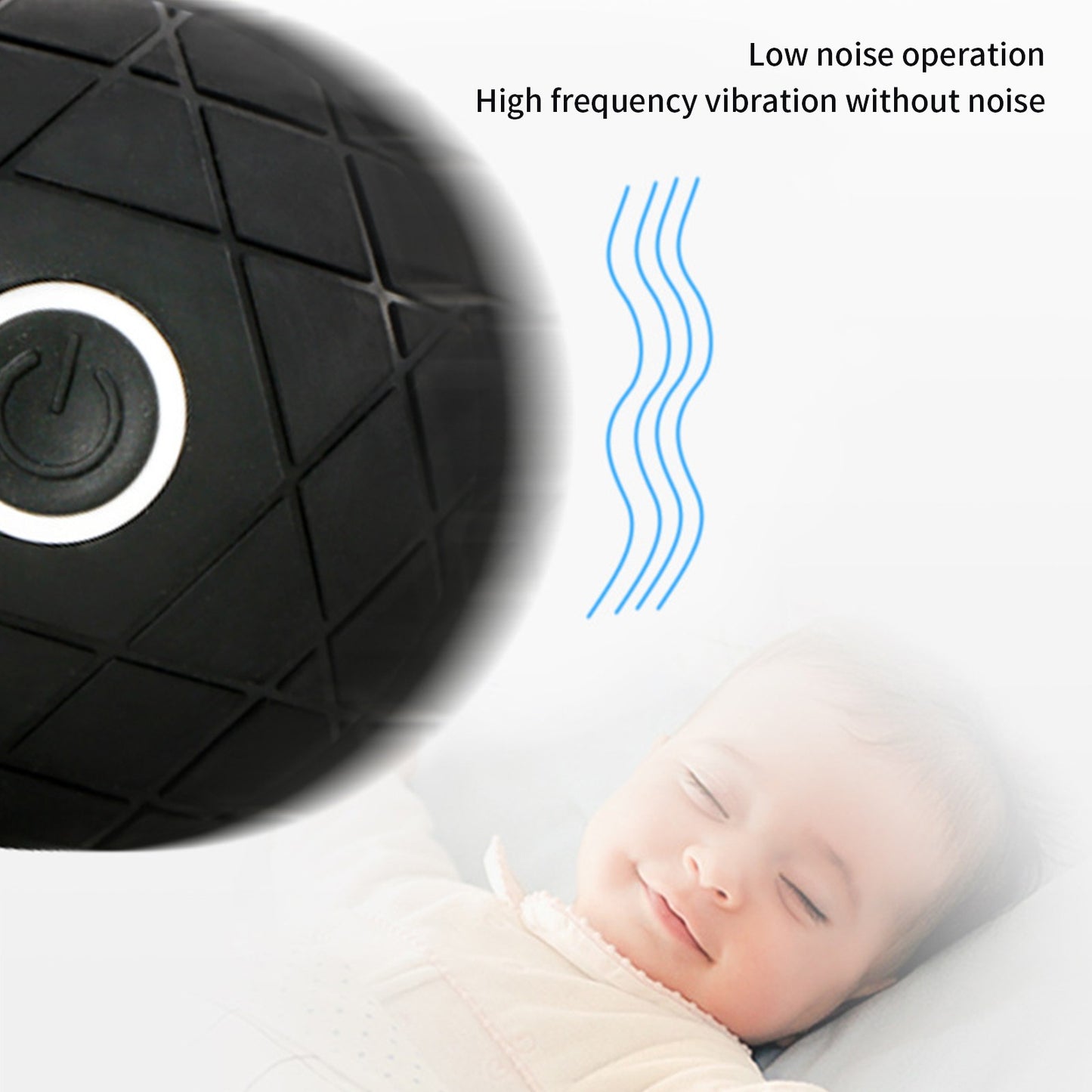 USB Rechargeable Vibration Massage Ball, Portable Fascia Ball with 3 Speed Modes for Muscle Relaxation, Ergonomic Design for Fitness and Yoga Recovery, Compact and Easy to Carry