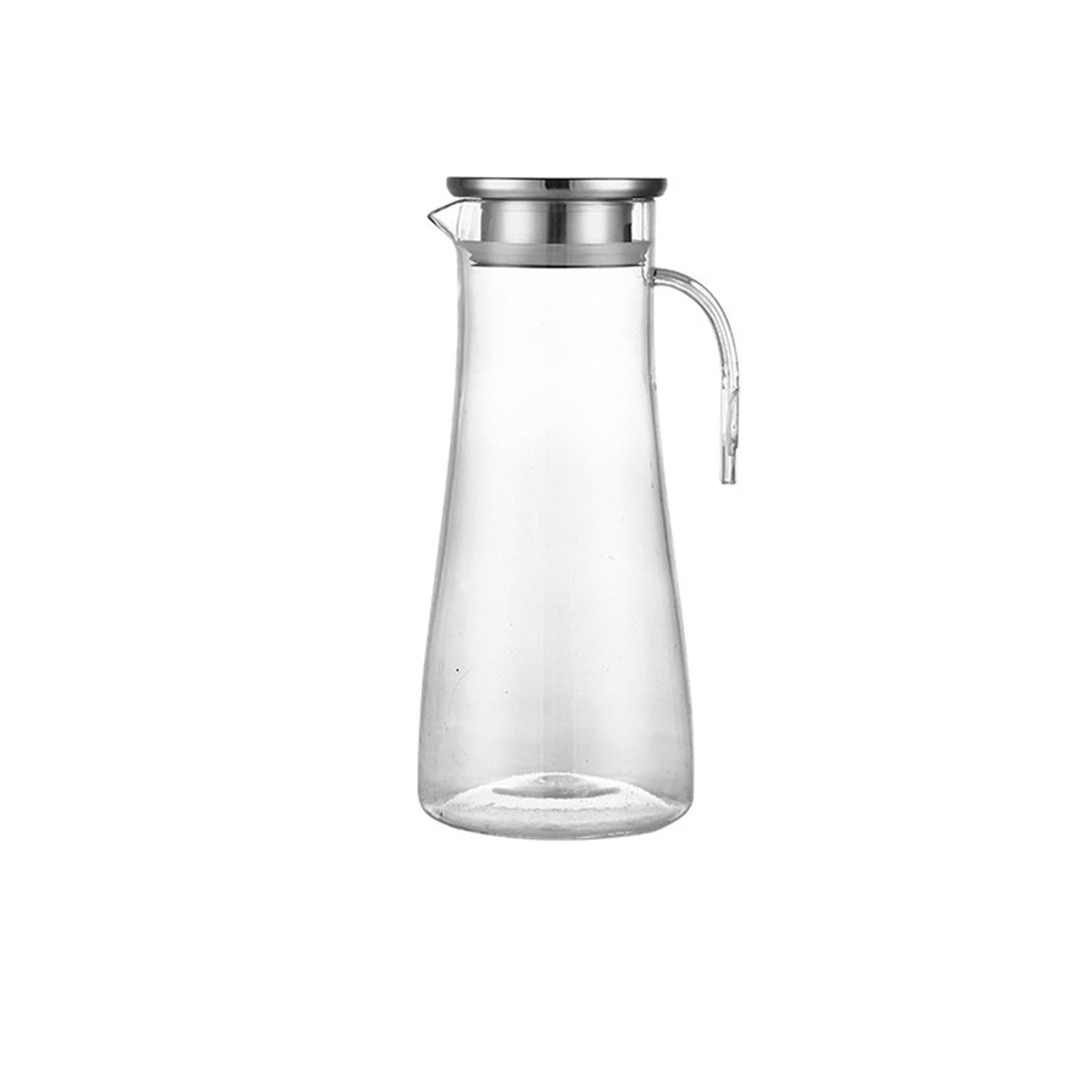 Glass Pitcher with Lid, Easy Clean and Heat Resistance Borosilicate Glass Jug for Hot or Cold Water, Milk, Ice Tea and Juice Beverage, 1 Pcs, 33.8 Oz, 9.44x3.54 9.44" x 3.54" Clear