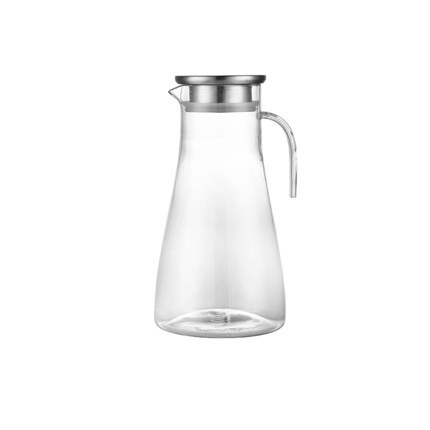 Glass Pitcher with Lid, Easy Clean and Heat Resistance Borosilicate Glass Jug for Hot or Cold Water, Milk, Ice Tea and Juice Beverage, 1 Pcs, 33.8 Oz, 9.44x3.54 10.03" x 3.54" Clear
