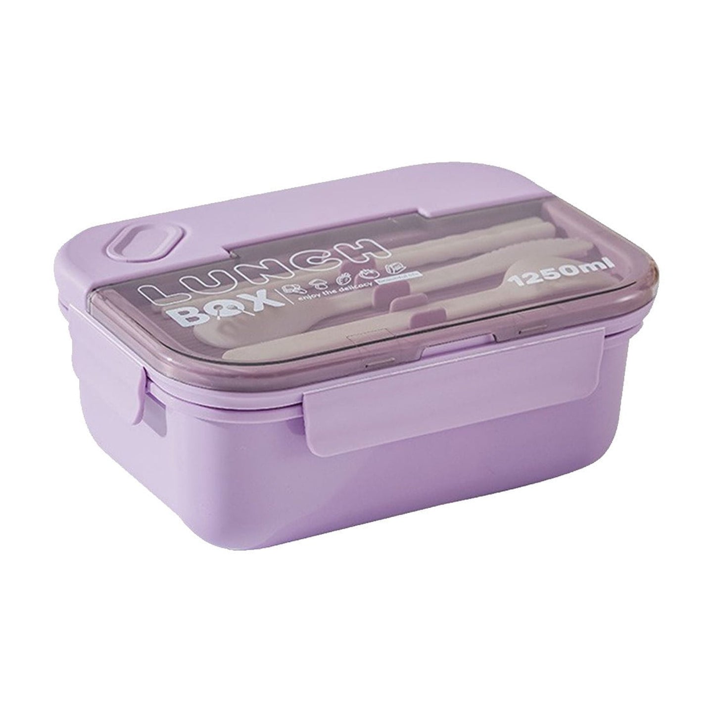 Lunch Box Containers With Dividers, 3 Compartments In One Large Lunch Box, Leakproof Lunch Box, Plastic Microwave Lunch Box Sealed Adult, Suitable For Dining Out Work Purpel