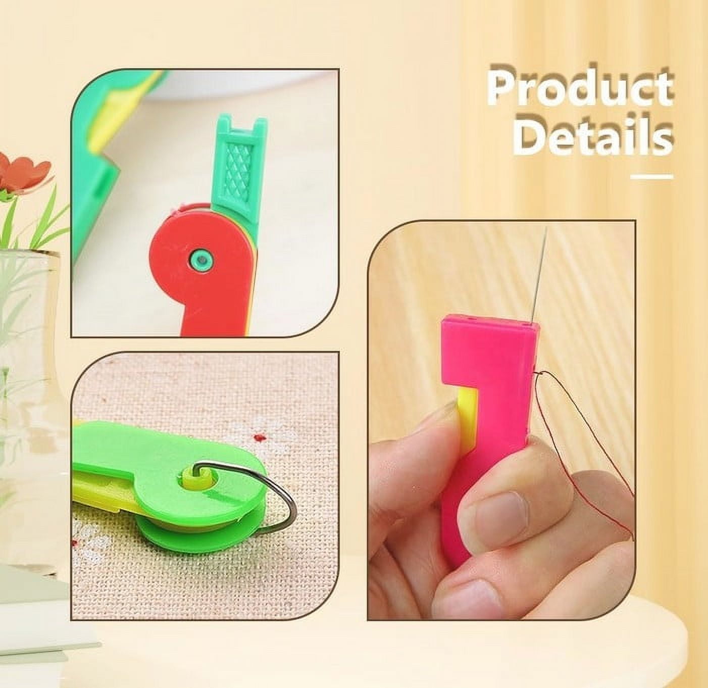 Automatic Needle Threader,2024 New Sewing Needle Threaders Automatic Needle Threading Device for Sewing Embroidery Cross Stitch Craft Stitching Knitting Quilting Green