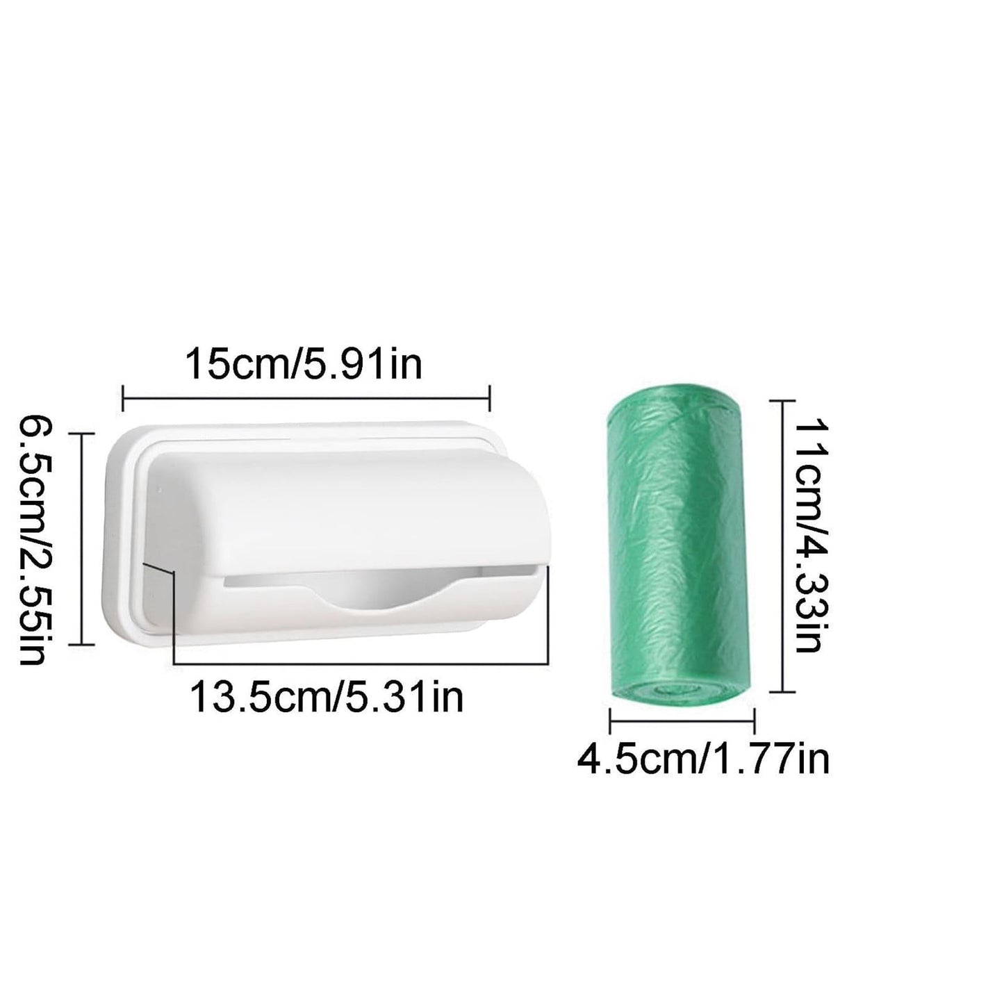 Trash Bags Dispenser Bag Dispenser For Small Bin Liner Kit Trash Bag Dispenser For Bottom Of Can Trash Can Liner Dispenser No Punching Required Wall Mount Garbage Bag Dispenser Gray