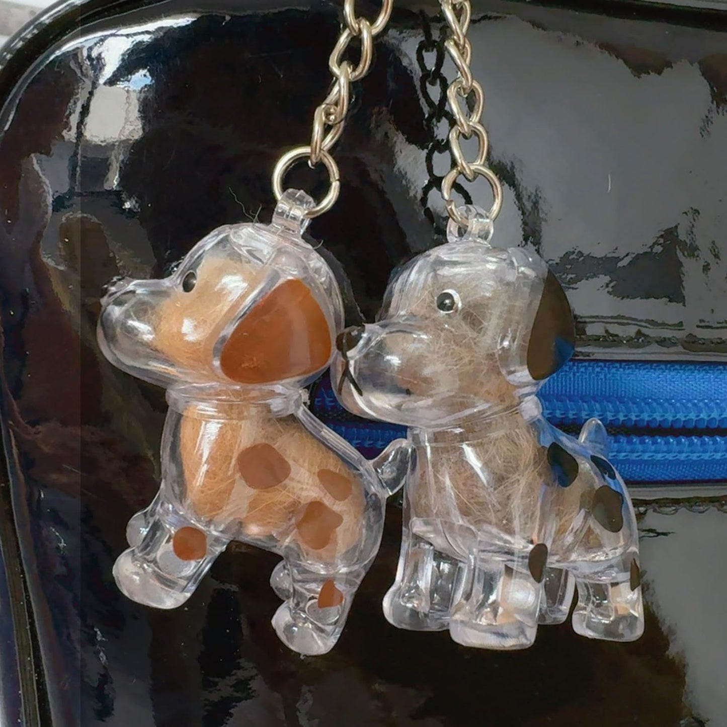 Keychain - Memory Capsule Pendants - Dog Hair Collection - DIY - 1 piece