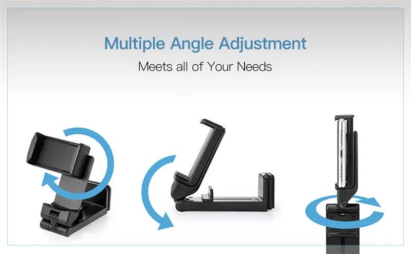 Airplane Phone Holder - Phone Stand Desk - Table - Cell Phone Holder - Stand - 360 Degree Rotatable - Travel - Suitable for tabletops and trays - White