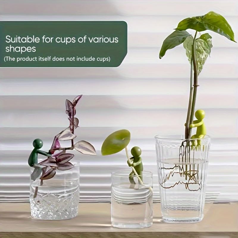 Plant Clamps - Flower Support - Plant Support - Vase Decoration - Stem Holder - Plant Clips - Climbing Aid Plants - Flower Holder - Funny Figurines - Houseplant Accessories - Flower Arranging - Cut Flowers - Green - Set of Plant Ties - 3 pieces